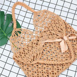 Hand-Woven Women Girls Basket Bag
